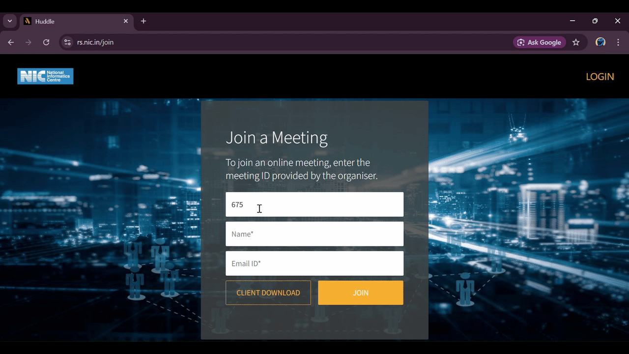 Screenshot of the prompt to launch the desktop application.